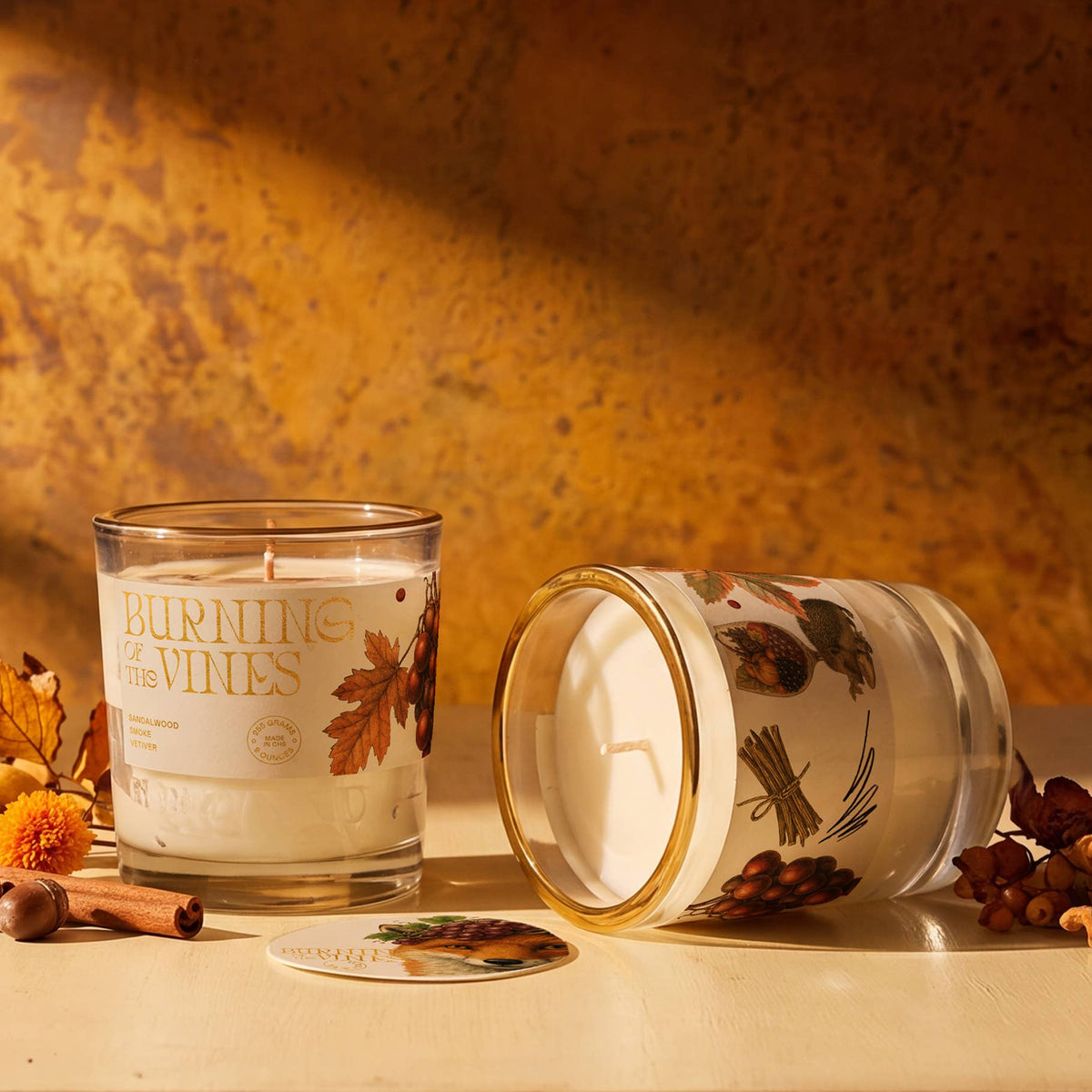 Rewined Burning Of The Vines Gold Candle 10 oz