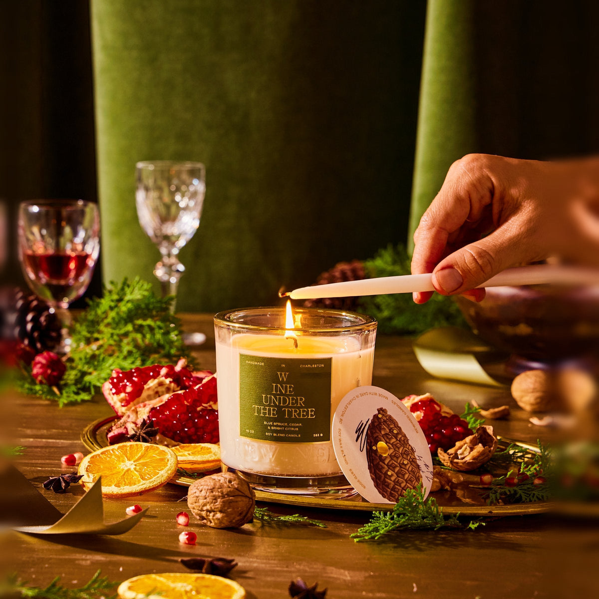 Rewined Wine Under The Tree Candle 6 oz
