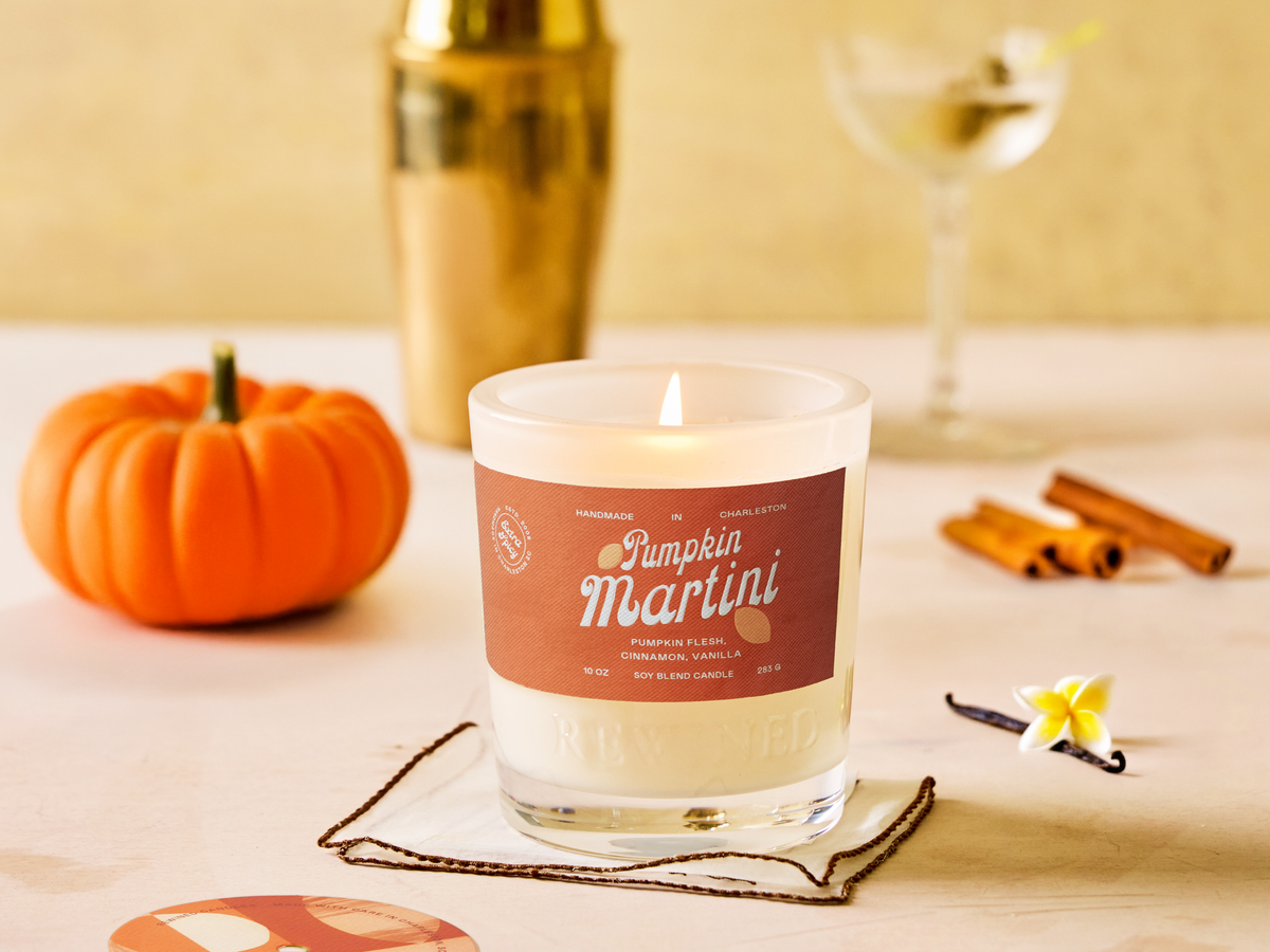 Pumpkin Martini Candle 10 oz