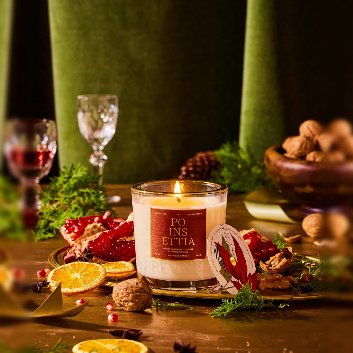Rewined Poinsettia Candle 10 oz